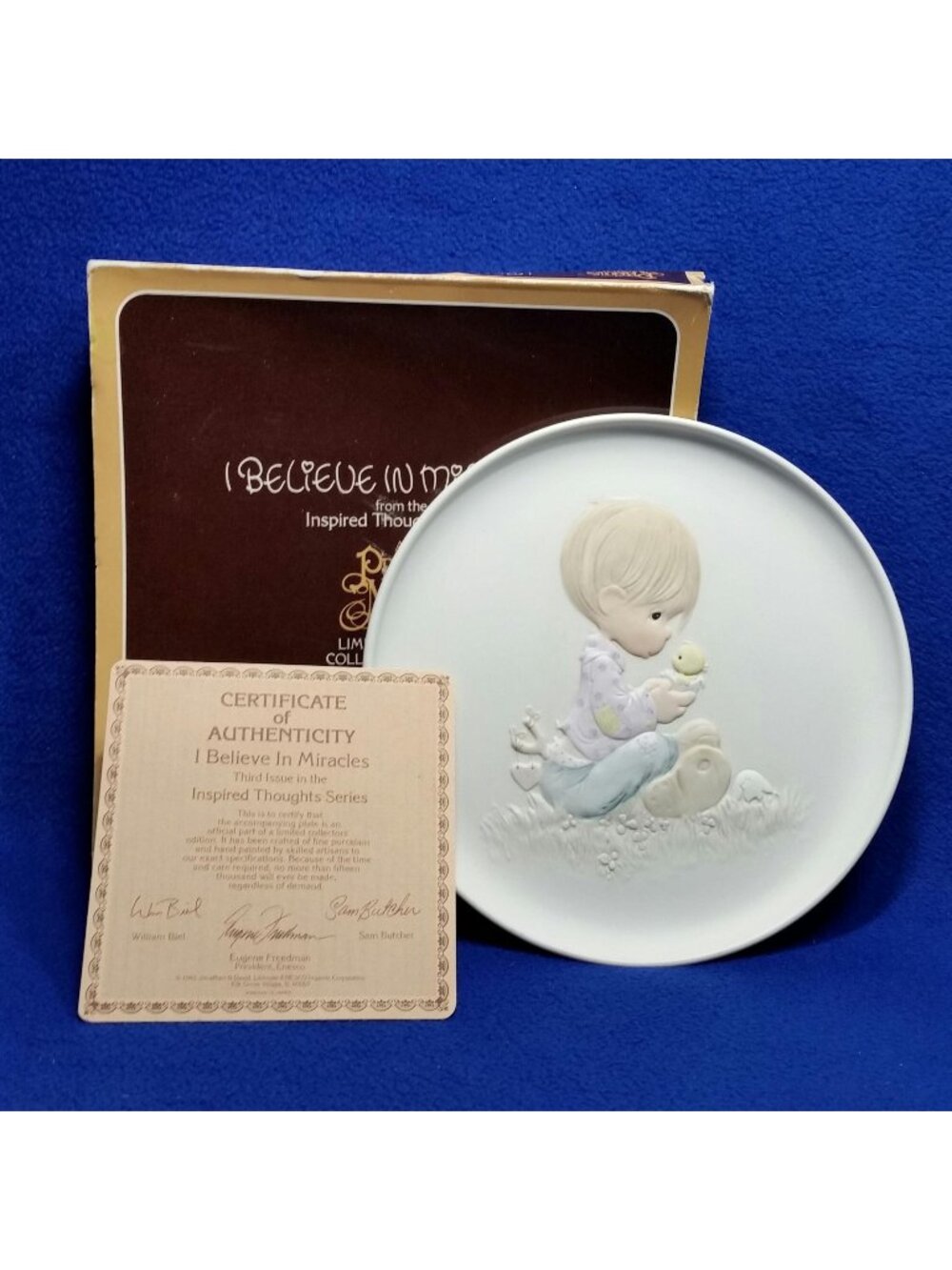Precious Moments I Believe In Miracles Plate E-9257 Inspired Thoughts 3rd Issue